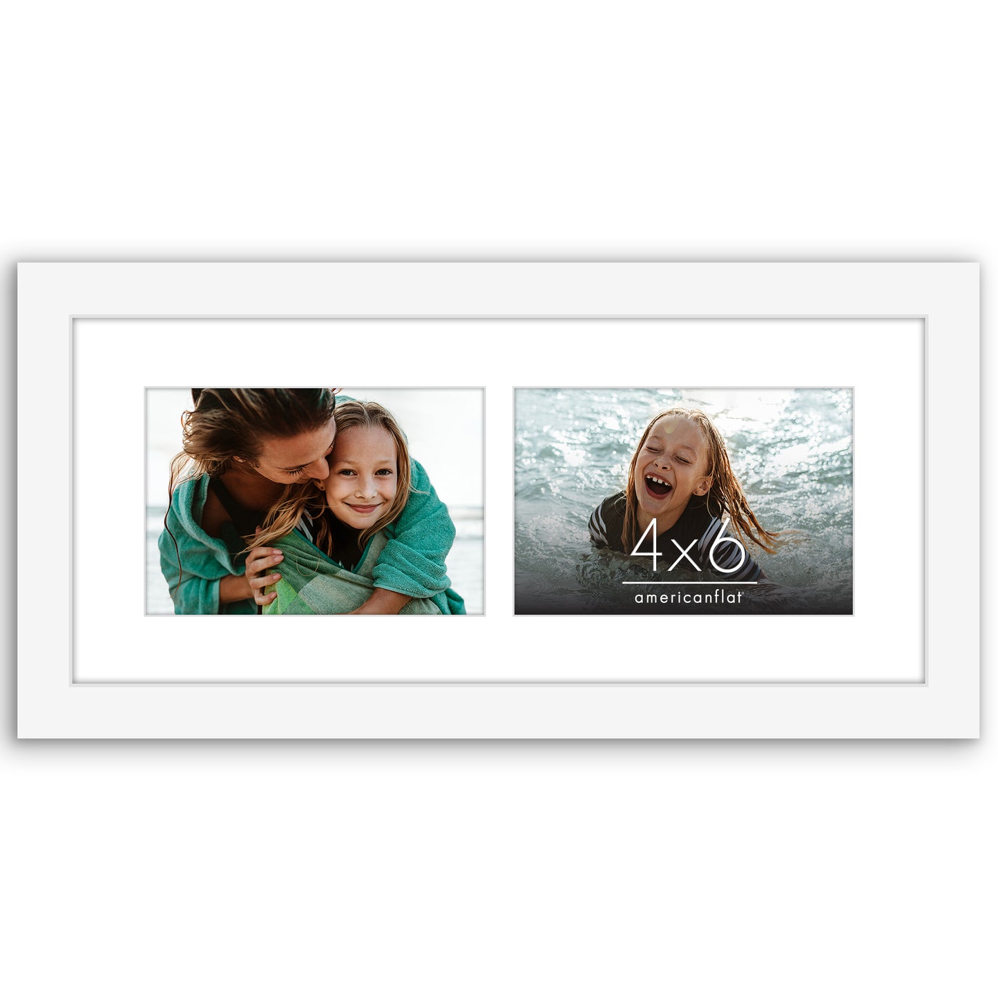 Collage Picture Frame | Multi-Photo Display | With Removable Mat | Wall Decor