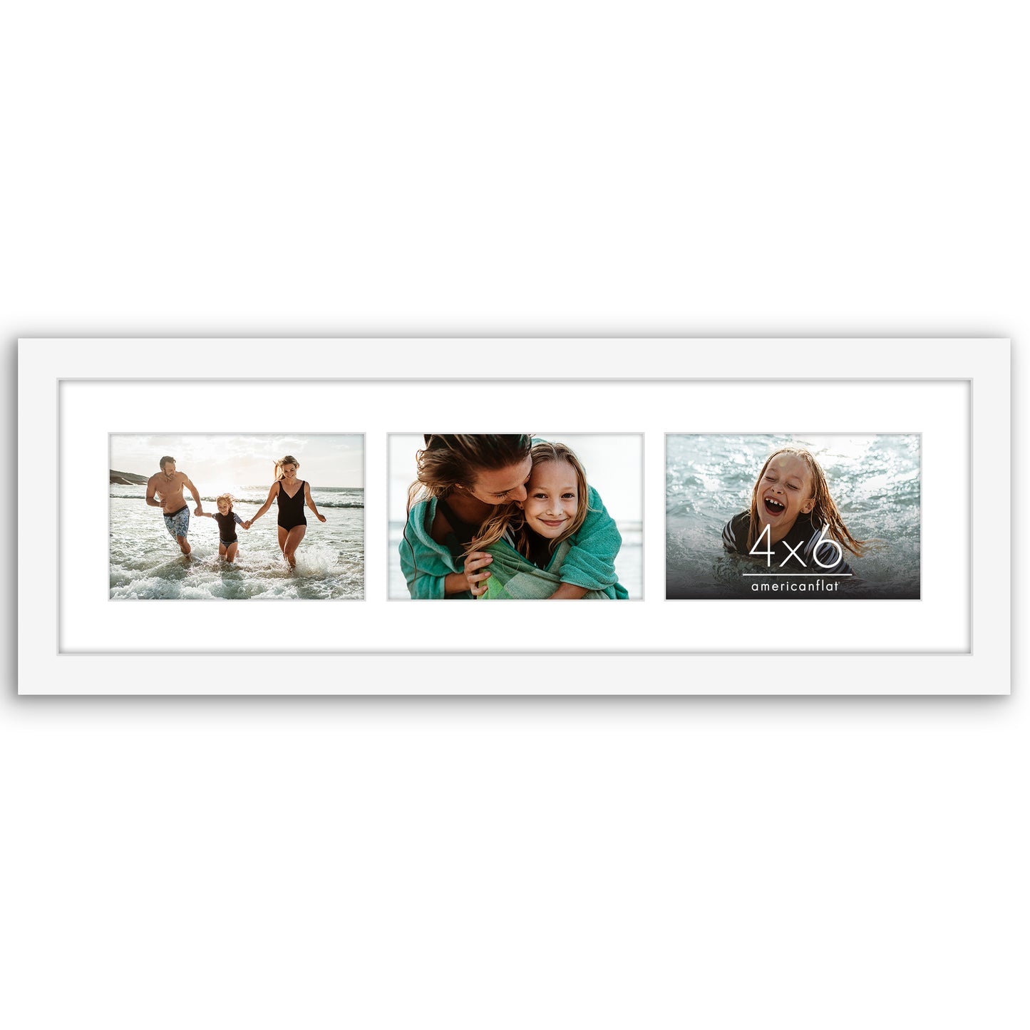 Collage Picture Frame | Multi-Photo Display | With Removable Mat | Wall Decor