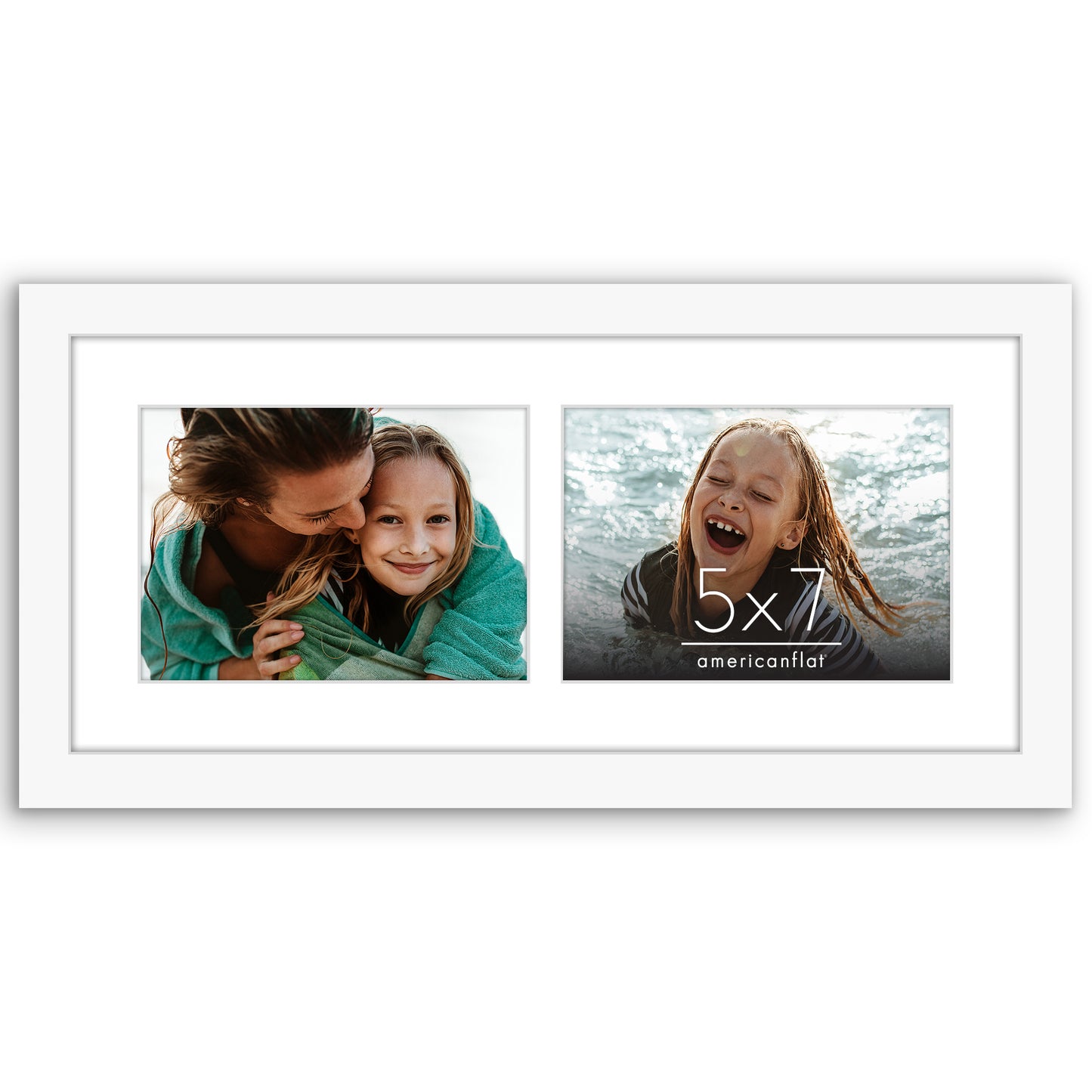Collage Picture Frame | Multi-Photo Display | With Removable Mat | Wall Decor