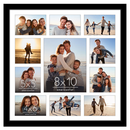 20x20 | Collage Picture Frame | Fits One 8x10, Four 5x5, and Six 4x6 Photos or One 20x20 Photo | Americanflat
