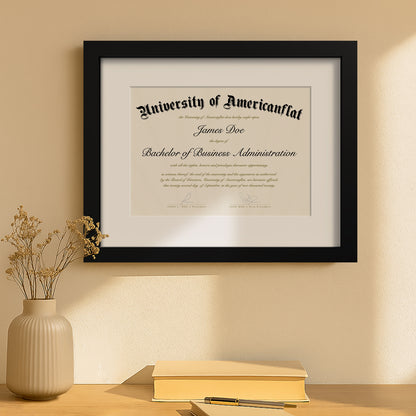 Signature Matted Document Frame