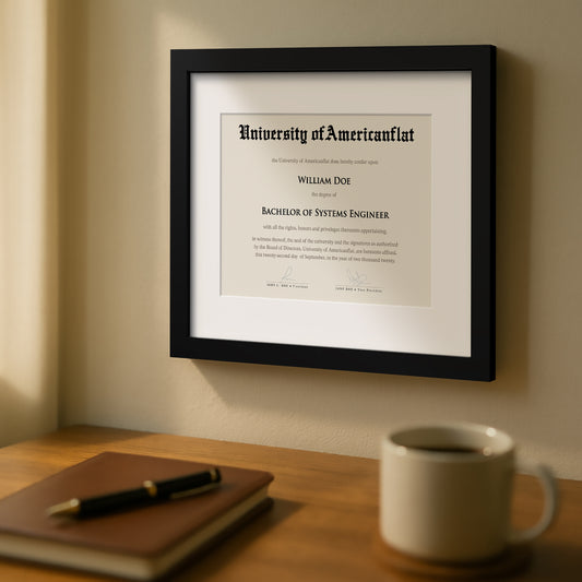 Americanflat Diploma Frame with Mat | Shatter-Resistant Glass | Classic Molding
