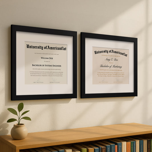 Americanflat 11x14 Diploma Frame with Mat | Set of 2 | Shatter-Resistant Glass