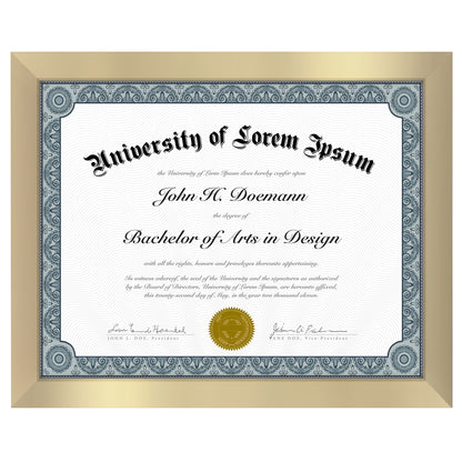 Americanflat Diploma Frame with Mat | Shatter-Resistant Glass | Classic Molding