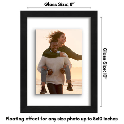 Floating Picture Frame | Two-Sided Glass Display | For Photos and Pressed Flowers