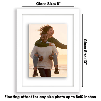 Floating Picture Frame | Two-Sided Glass Display | For Photos and Pressed Flowers