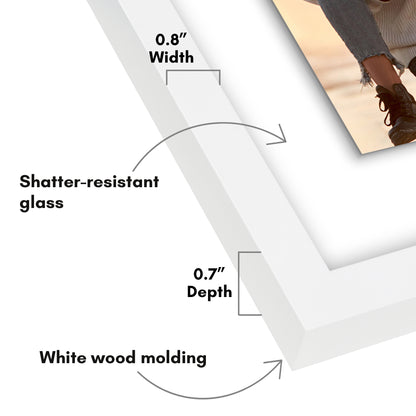 Floating Picture Frame | Two-Sided Glass Display | For Photos and Pressed Flowers
