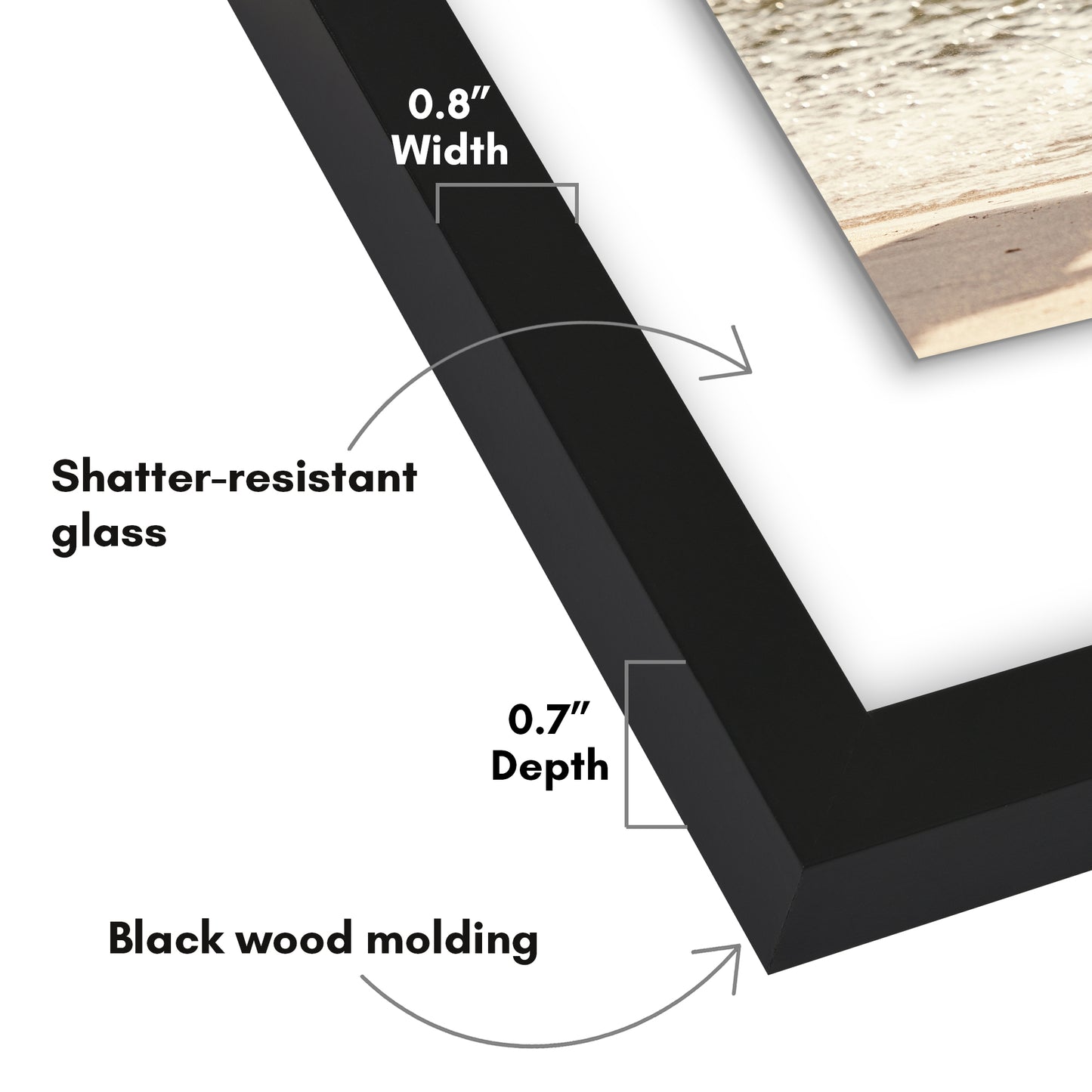 Floating Picture Frame | Two-Sided Glass Display | For Photos and Pressed Flowers