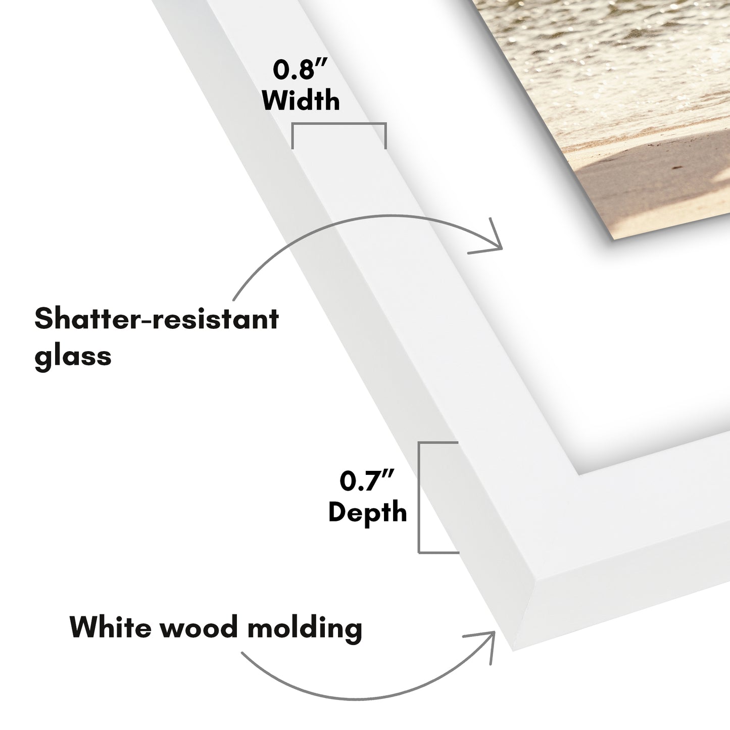 Floating Picture Frame | Two-Sided Glass Display | For Photos and Pressed Flowers
