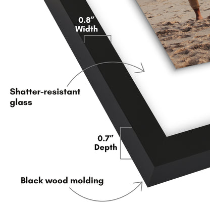Floating Picture Frame | Two-Sided Glass Display | For Photos and Pressed Flowers