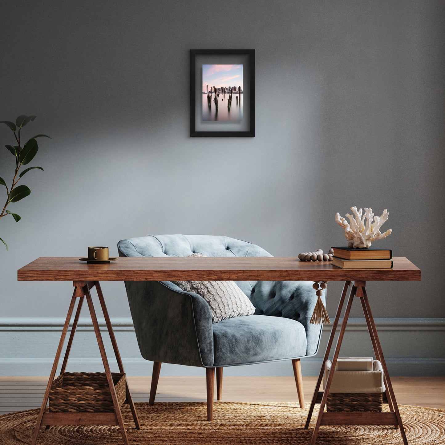 Floating Picture Frame | Two-Sided Glass Display | For Photos and Pressed Flowers
