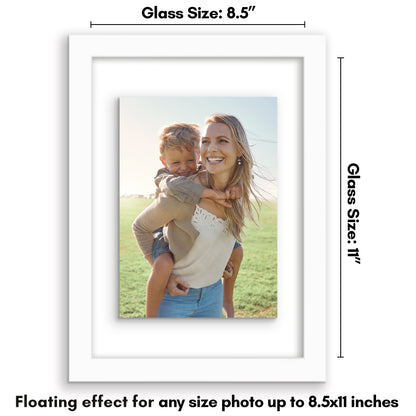 Floating Picture Frame | Two-Sided Glass Display | For Photos and Pressed Flowers
