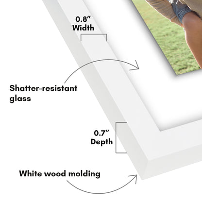 Floating Picture Frame | Two-Sided Glass Display | For Photos and Pressed Flowers