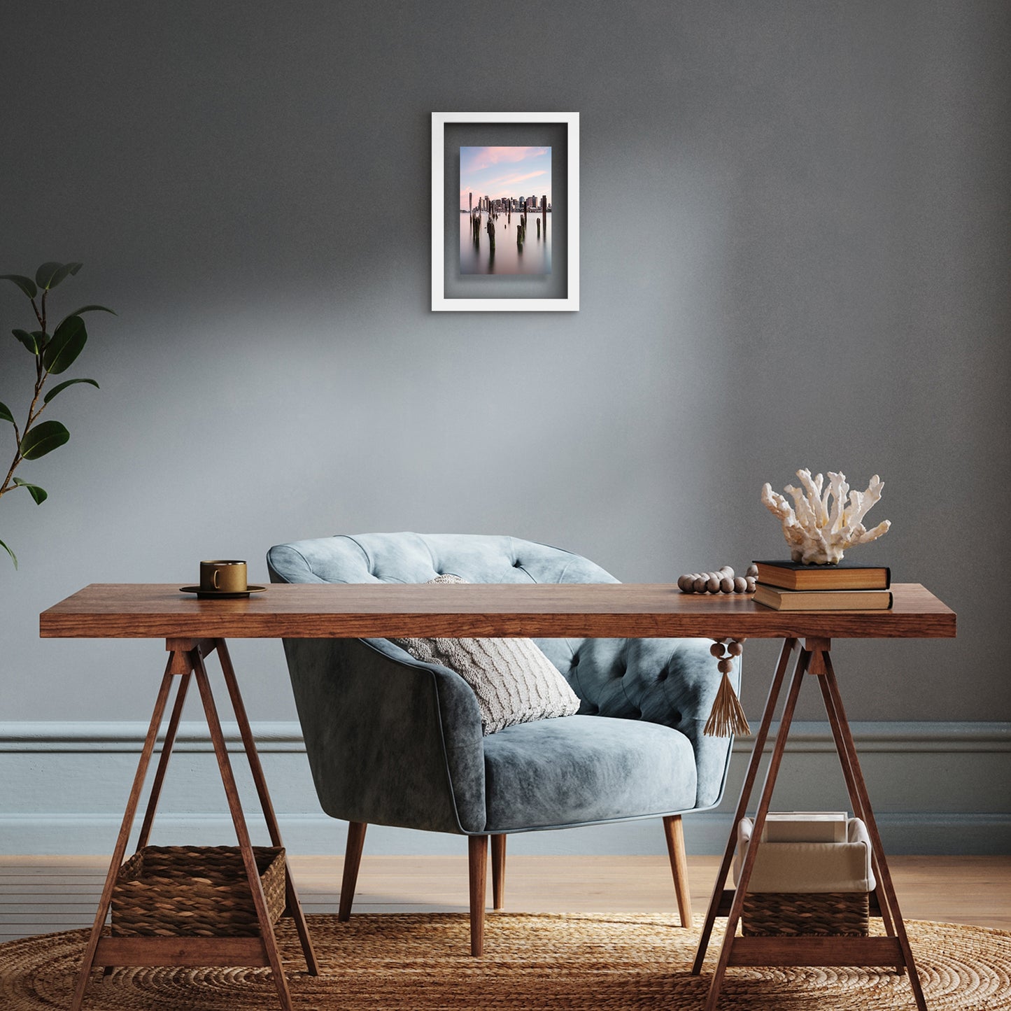 Floating Picture Frame | Two-Sided Glass Display | For Photos and Pressed Flowers