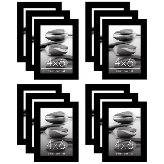 Picture Frame 12 Pack | Gallery Wall Set | Shatter-Resistant Glass | Wall Art