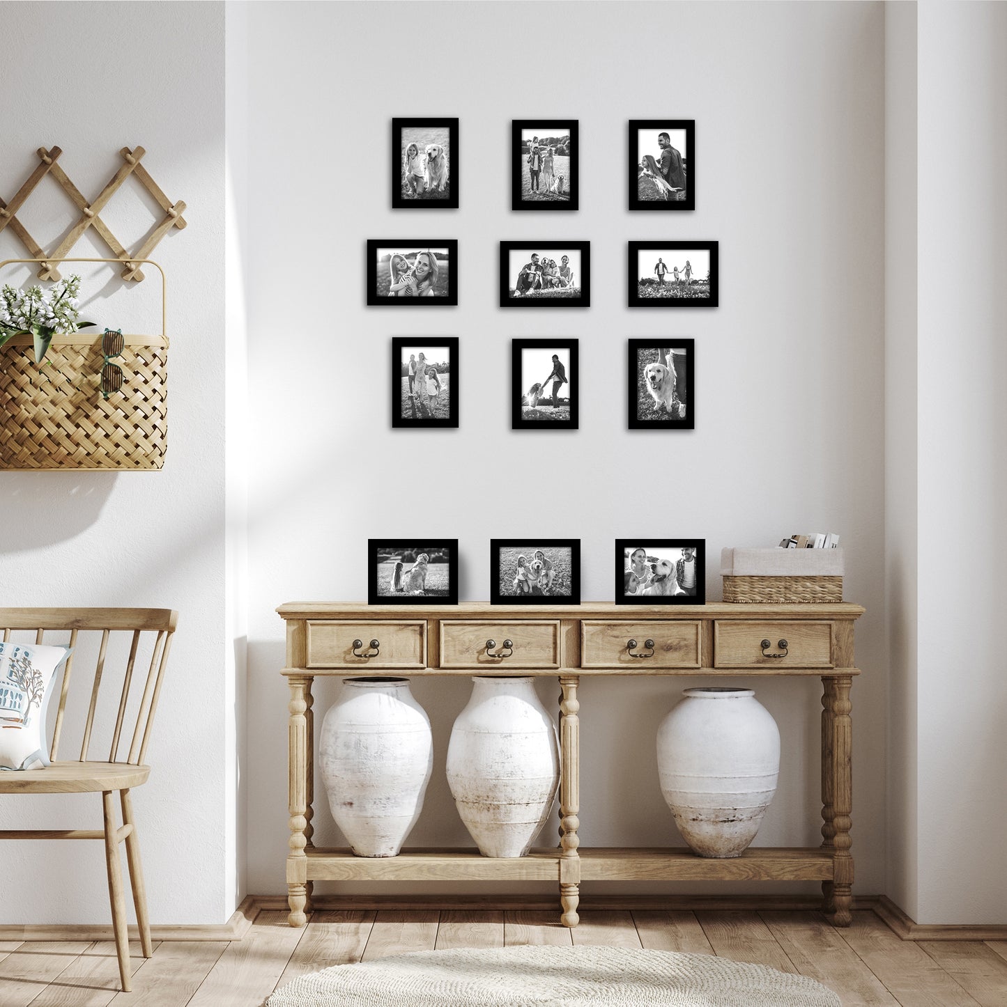 Picture Frame 12 Pack | Gallery Wall Set | Shatter-Resistant Glass | Wall Art