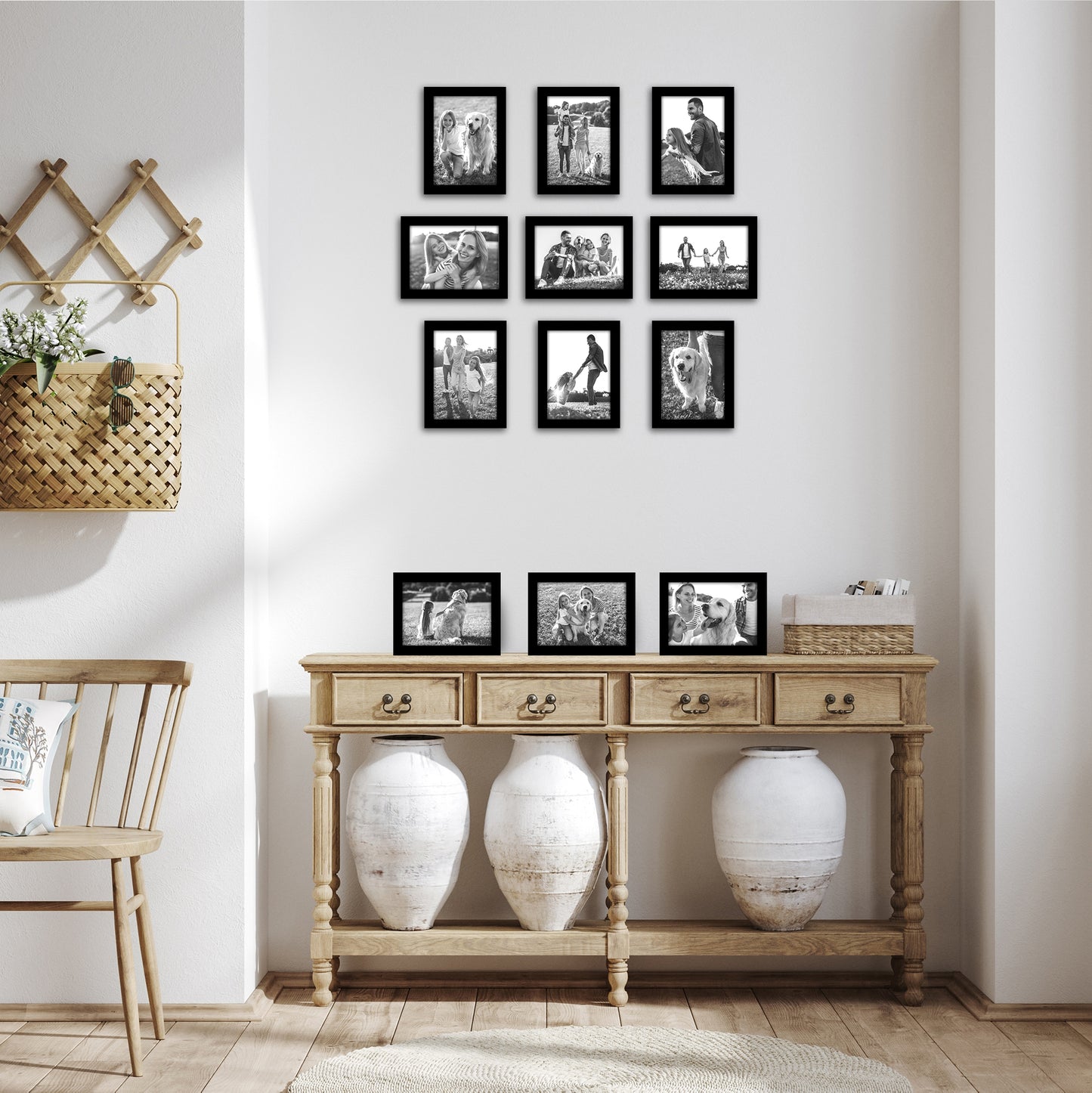 Picture Frame 12 Pack | Gallery Wall Set | Shatter-Resistant Glass | Decor