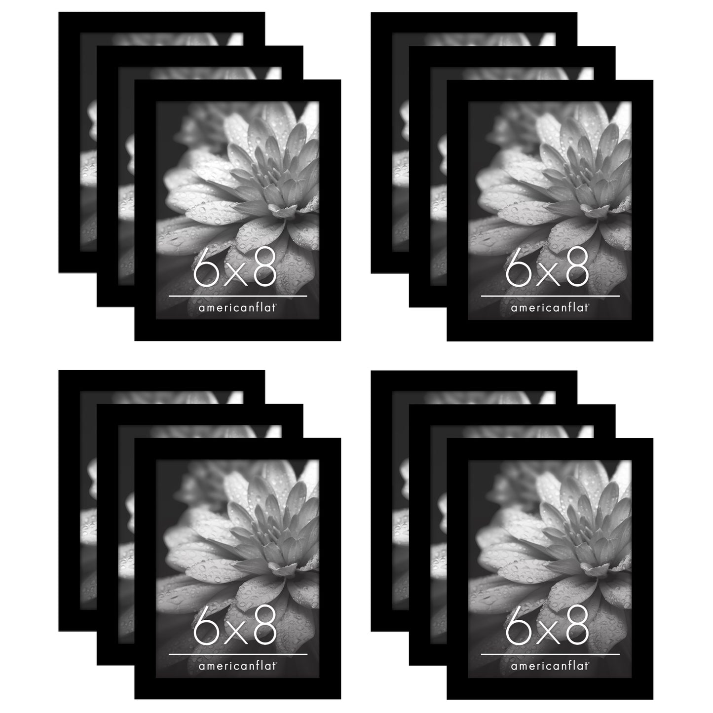 Picture Frame 12 Pack | Gallery Wall Set | Shatter-Resistant Glass | Wall Art