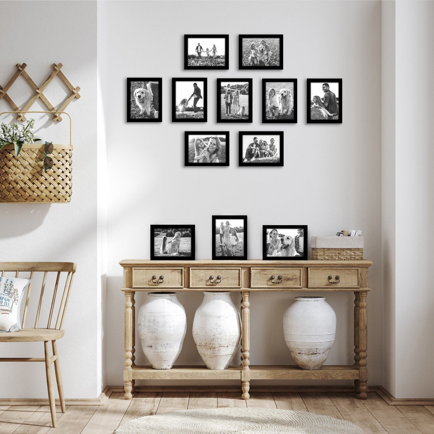 Picture Frame 12 Pack | Gallery Wall Set | Shatter-Resistant Glass | Wall Art