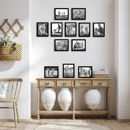 Picture Frame 12 Pack | Gallery Wall Set | Shatter-Resistant Glass | Wall Art
