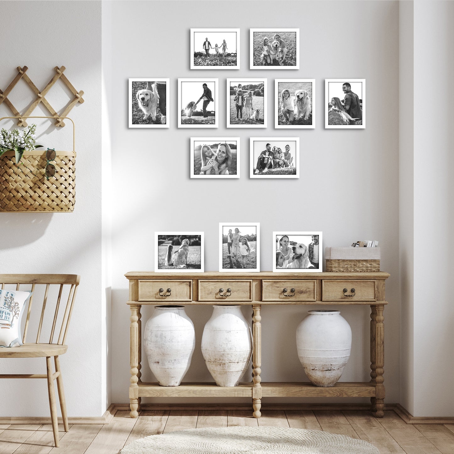 Picture Frame 12 Pack | Gallery Wall Set | Shatter-Resistant Glass | Decor