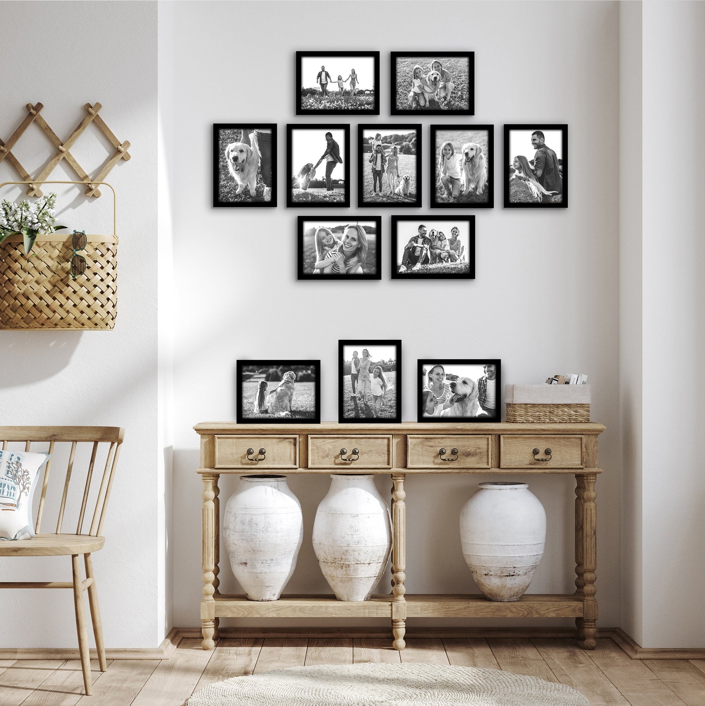 Picture Frame 12 Pack | Gallery Wall Set | Shatter-Resistant Glass | Decor