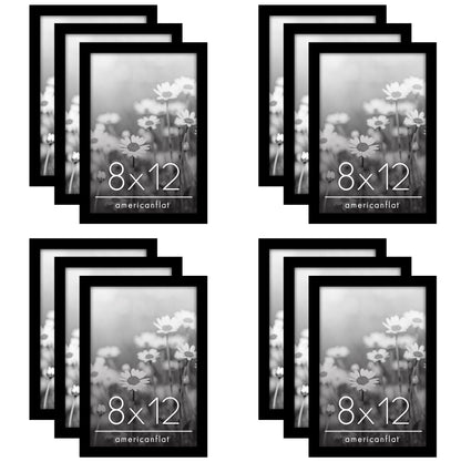 Picture Frame 12 Pack | Gallery Wall Set | Shatter-Resistant Glass | Wall Art