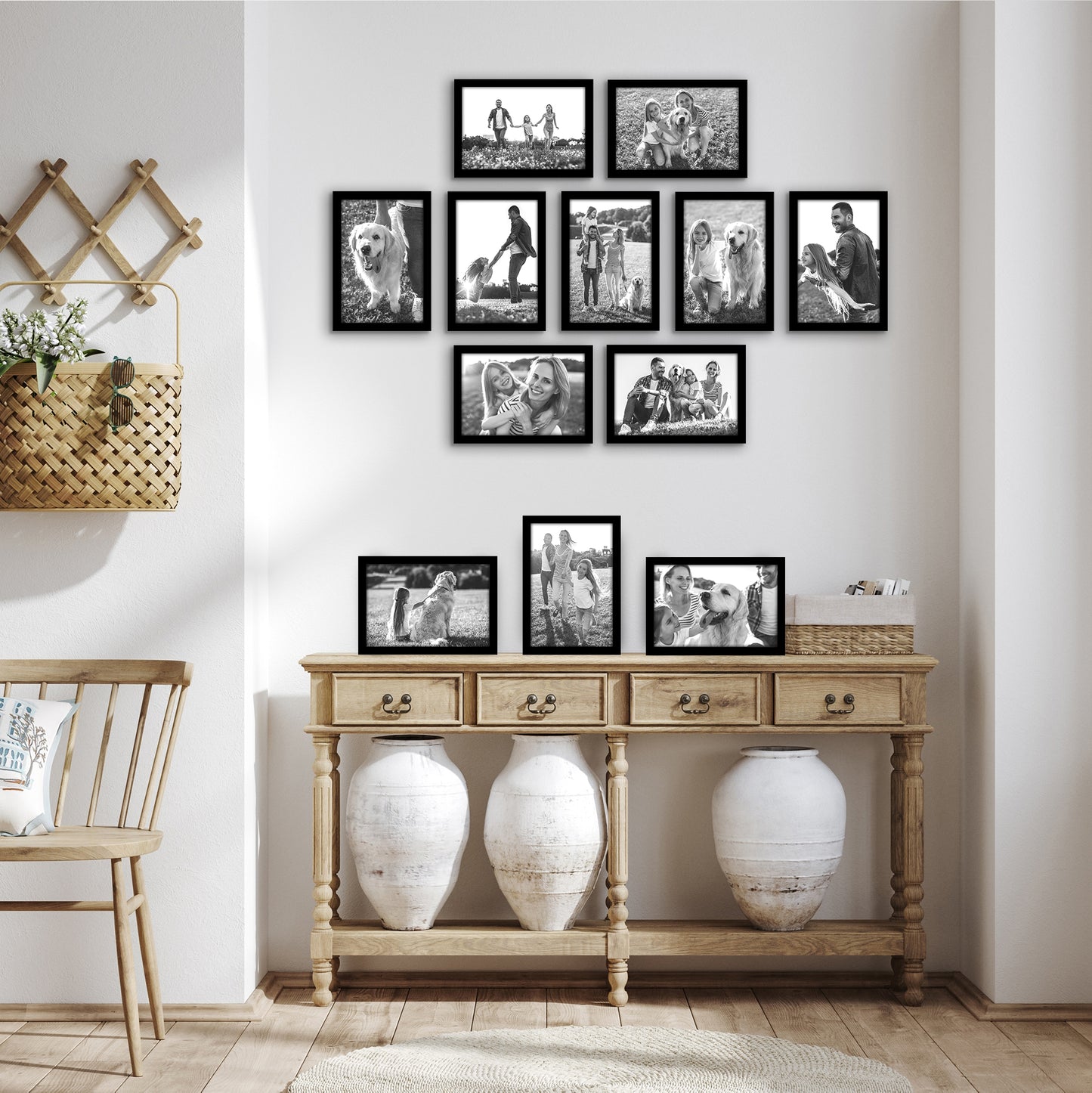 Picture Frame 12 Pack | Gallery Wall Set | Shatter-Resistant Glass | Wall Art