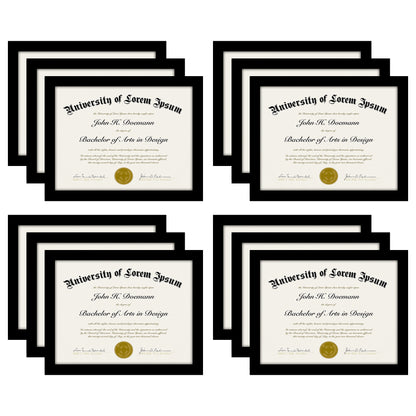 Picture Frame 12 Pack | Gallery Wall Set | Shatter-Resistant Glass | Decor
