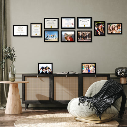 Picture Frame 12 Pack | Gallery Wall Set | Shatter-Resistant Glass | Decor