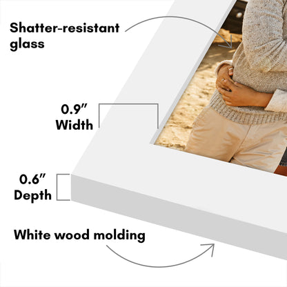 Hinged Picture Frame | Double Photo Display | Tabletop Standing | Glass Front
