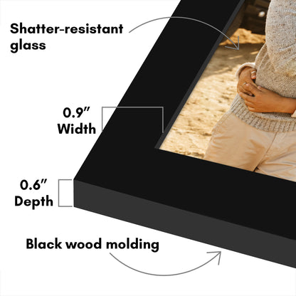 Hinged Picture Frame | Double Photo Display | Tabletop Standing | Glass Front