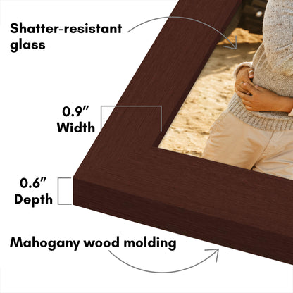 Hinged Picture Frame | Double Photo Display | Tabletop Standing | Glass Front