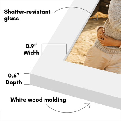 Hinged Picture Frame | Double Photo Display | Tabletop Standing | Glass Front