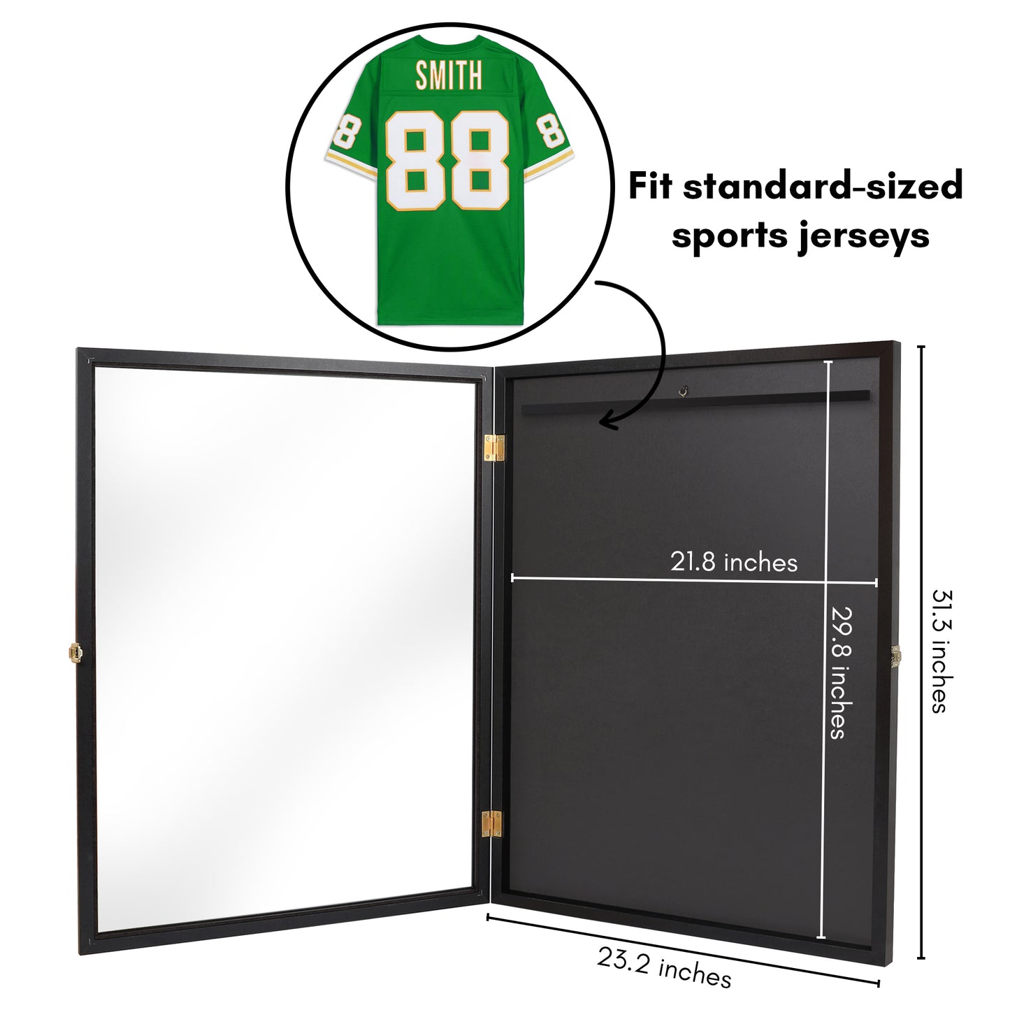 Lockable Jersey Display Case | All-Star Collection | With Hanger | Modern Decor