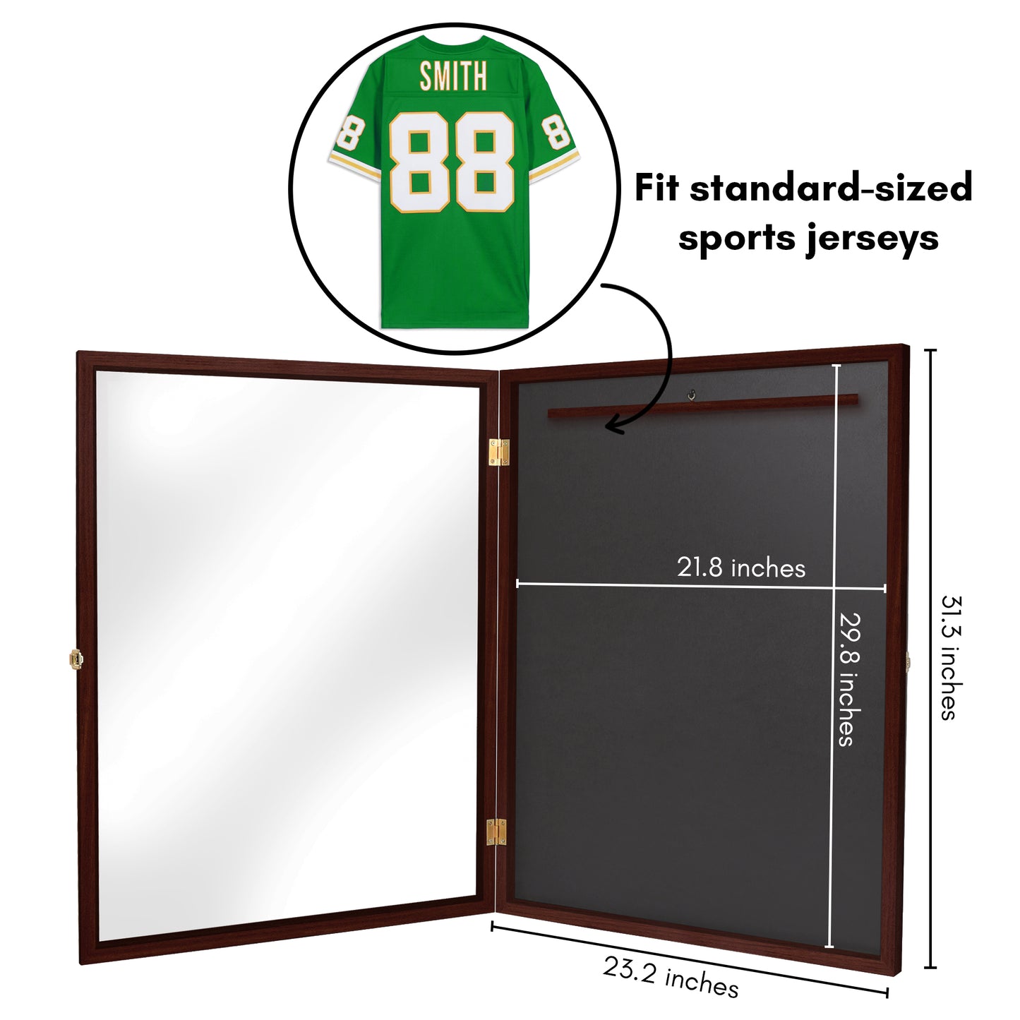Lockable Jersey Display Case | All-Star Collection | With Hanger | Modern Decor