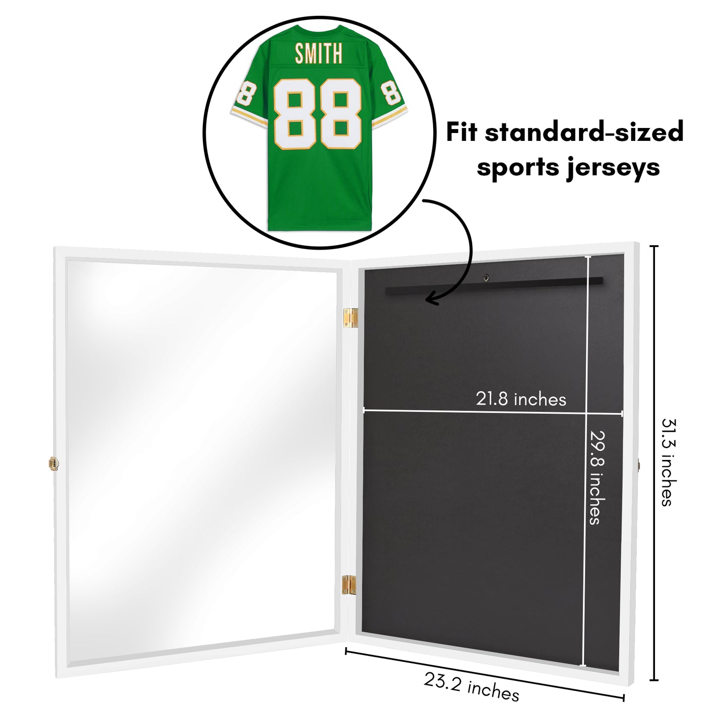 Lockable Jersey Display Case | All-Star Collection | With Hanger | Modern Decor