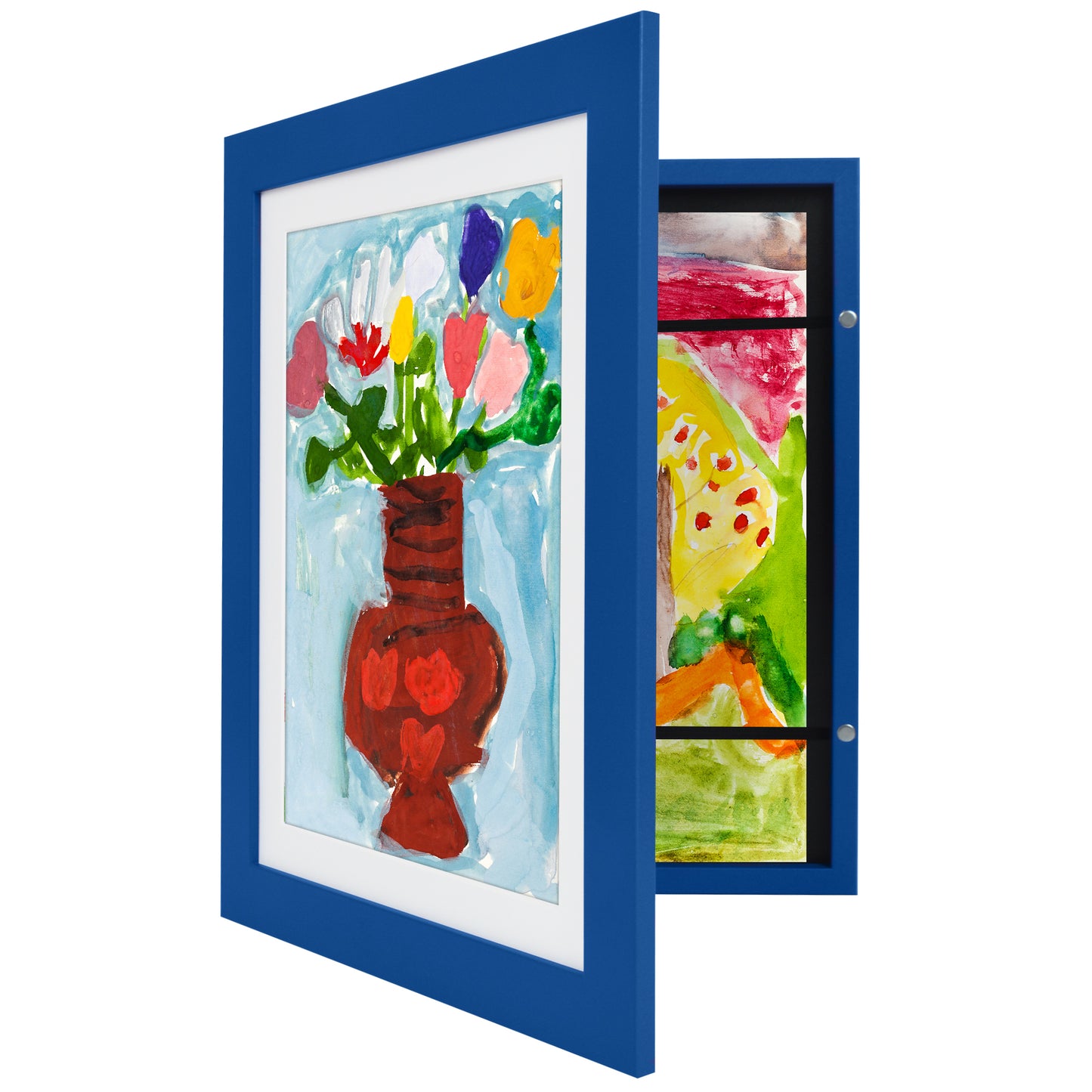 Kids Art Frame | Artwork Storage Display | Front Opening | Magnetic Closure | Mat