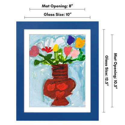 Kids Art Frame | Artwork Storage Display | Front Opening | Magnetic Closure | Mat