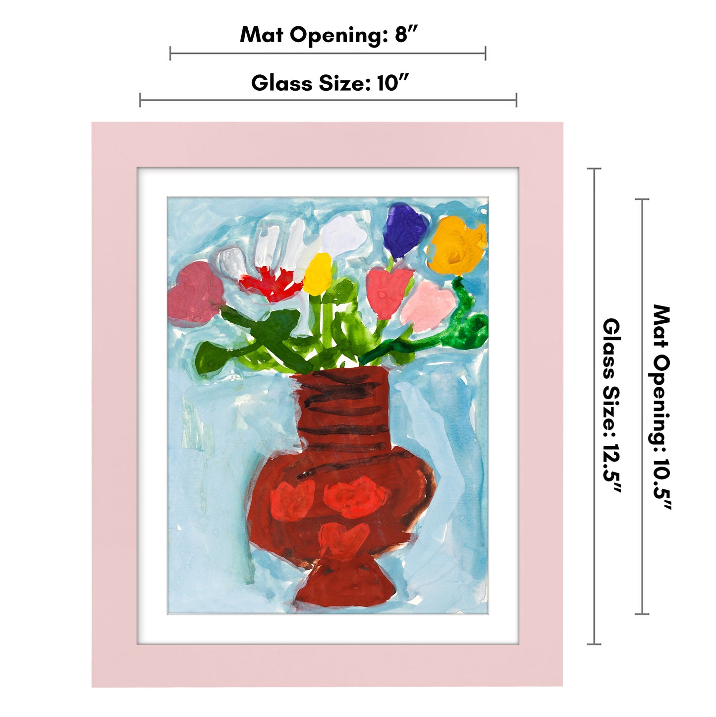 Kids Art Frame | Artwork Storage Display | Front Opening | Magnetic Closure | Mat