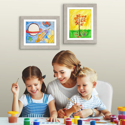 Kids Art Frame 2 Pack | Artwork Storage Display | Front Opening | Magnetic | Mat