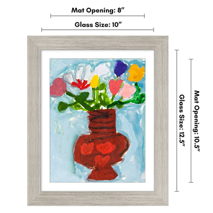 Kids Art Frame | Artwork Storage Display | Front Opening | Magnetic Closure | Mat