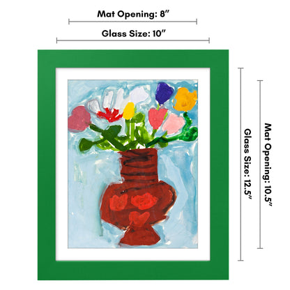Kids Art Frame | Artwork Storage Display | Front Opening | Magnetic Closure | Mat