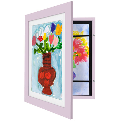 Kids Art Frame | Artwork Storage Display | Front Opening | Magnetic Closure | Mat