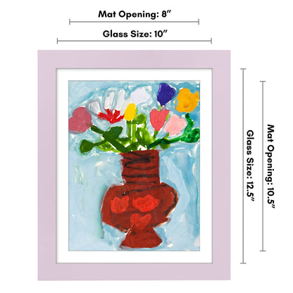 Kids Art Frame | Artwork Storage Display | Front Opening | Magnetic Closure | Mat