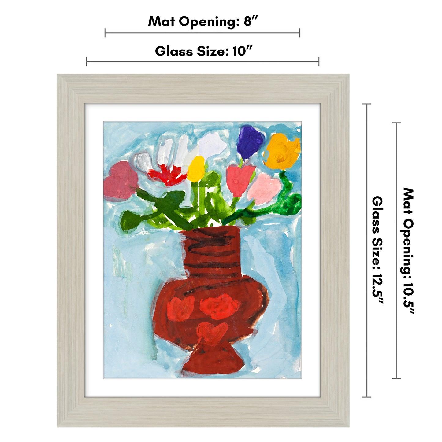 Kids Art Frame | Artwork Storage Display | Front Opening | Magnetic Closure | Mat