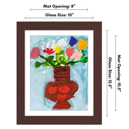 Kids Art Frame | Artwork Storage Display | Front Opening | Magnetic Closure | Mat