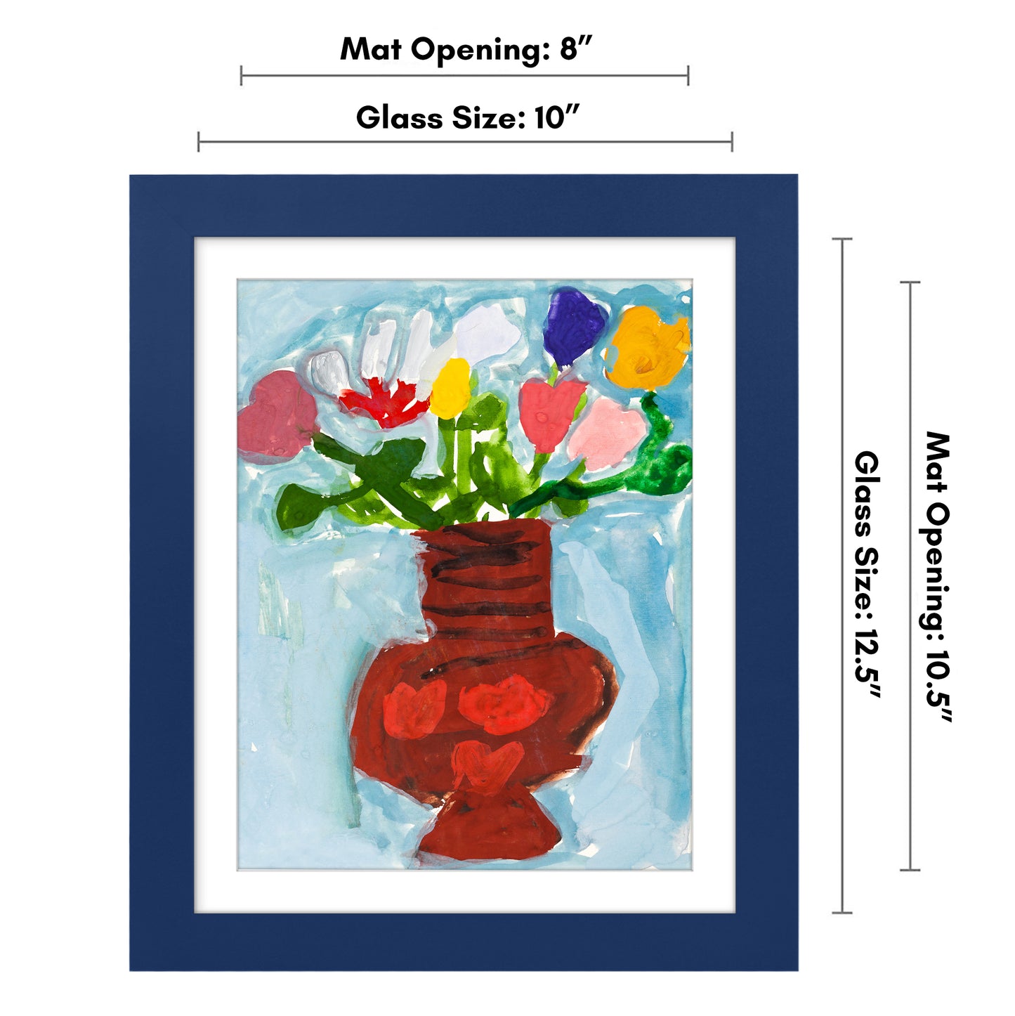 Kids Art Frame | Artwork Storage Display | Front Opening | Magnetic Closure | Mat