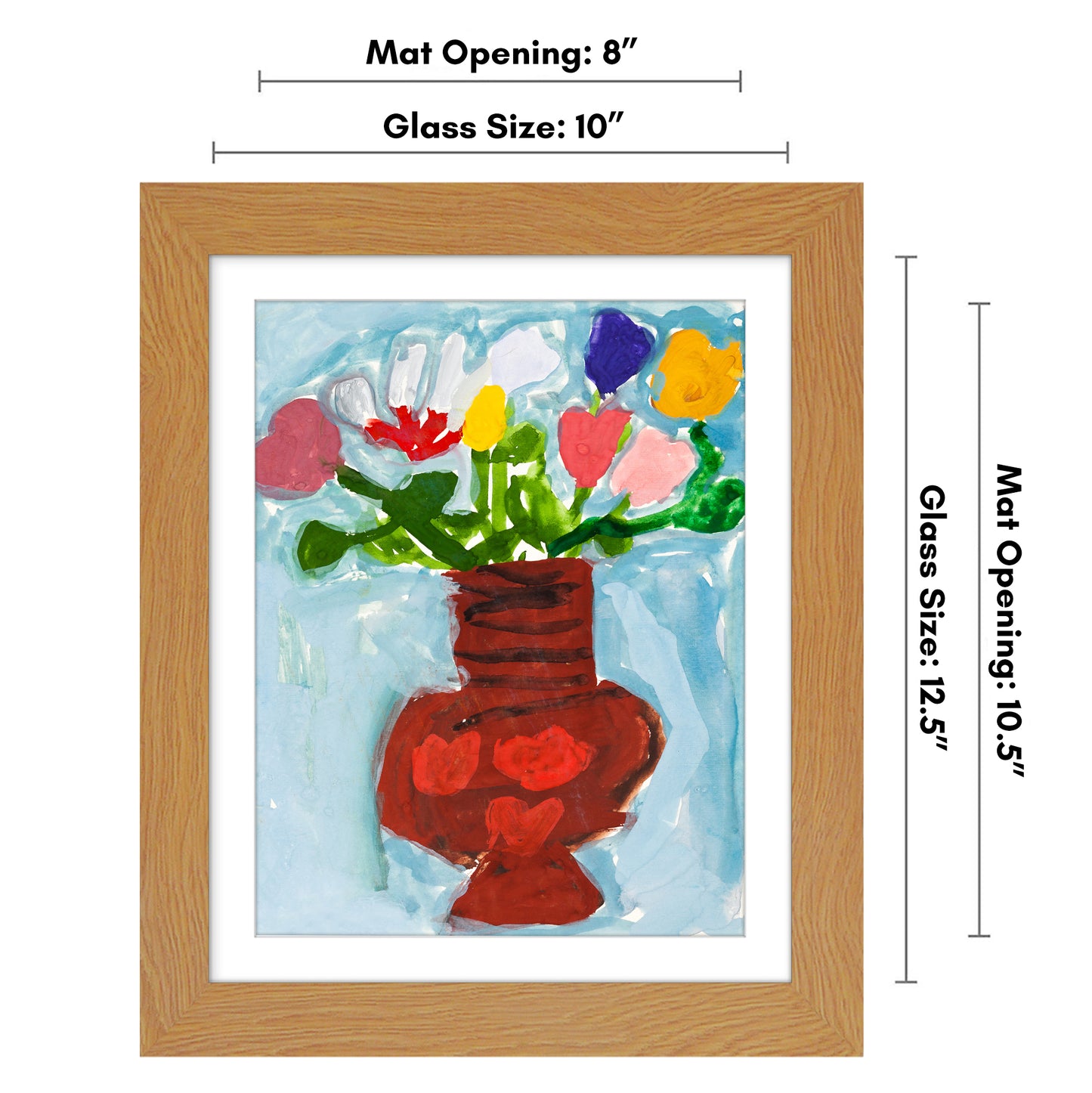 Kids Art Frame | Artwork Storage Display | Front Opening | Magnetic Closure | Mat
