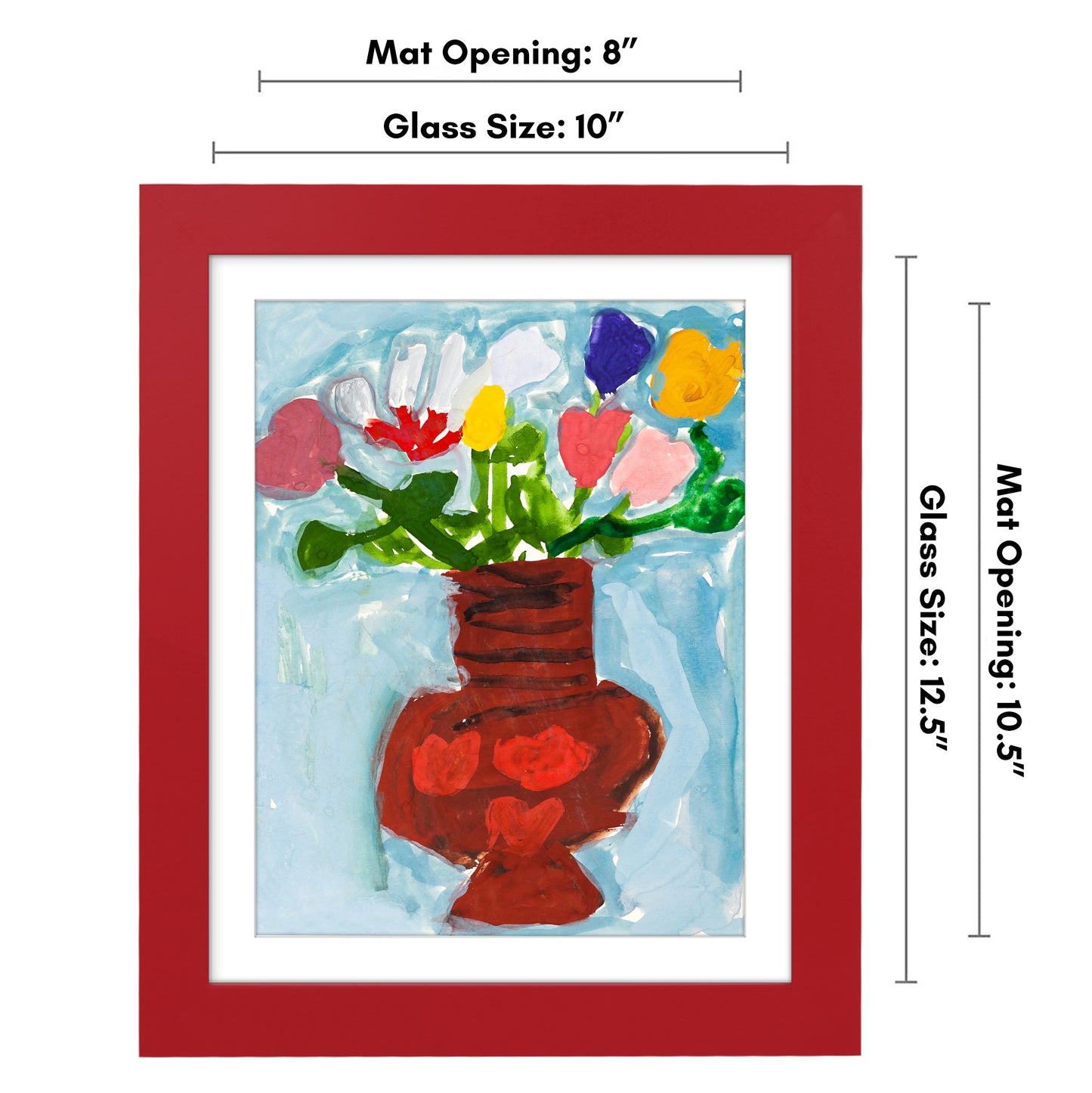 Kids Art Frame | Artwork Storage Display | Front Opening | Magnetic Closure | Mat